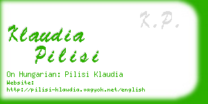 klaudia pilisi business card